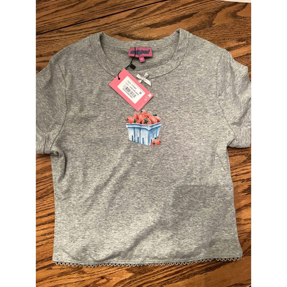 Edikted women's medium gray top fruity